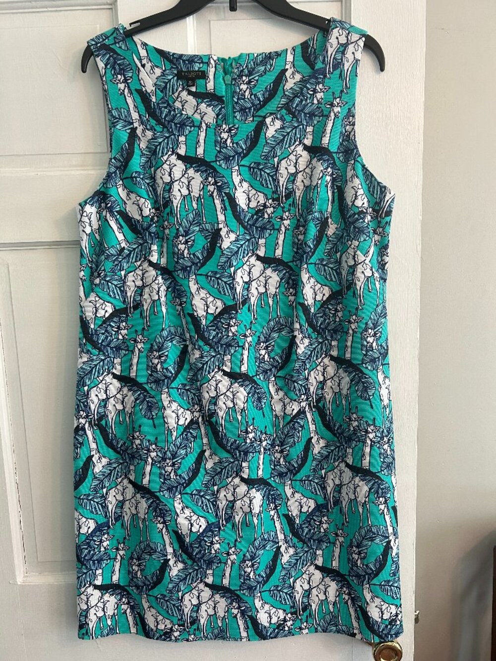 TALBOT'S Turquoise, White, and Blue Summer Dress.